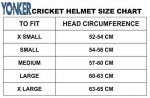 Yonker Club Cricket Helmet Size L (60-63cm)