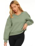 Light Green Cropped Sweatshirt for Women