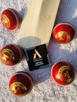 AnNafi® Red Leather Cricket Ball for Practice