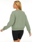 Light Green Cropped Sweatshirt for Women