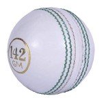 BT White 142g Leather Cricket Balls - Pack of 6