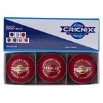 Cricnix Premier Red Cricket Ball 5.5oz for Seniors