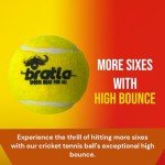 Bratla Pro Lightweight Tennis Balls for Cricket (3-Pack)