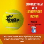 Bratla Pro Lightweight Tennis Balls for Cricket (3-Pack)