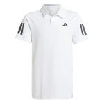 adidas Boys' 3-Stripes Polo Shirt - White