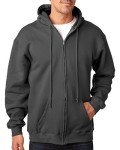 Bayside Men's Charcoal Zip Hooded Sweatshirt - XL