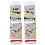 Eat Sleep Cricket Repeat Socks - 2 Pairs