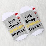 Eat Sleep Cricket Repeat Socks - 2 Pairs