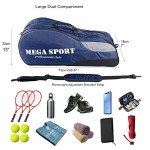 Adjustable Sports Racket Bag with Shoe Compartment