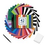 42-Pack Heat Transfer Vinyl Bundle for Cricut