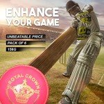BT Pink Leather Cricket Balls - Pack of 6