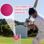 BT Pink Leather Cricket Balls - Pack of 6