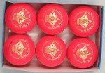 BT Pink Leather Cricket Balls - Pack of 6