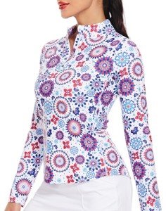 M MOTEEPI Women's Quarter Zip Lightweight Pullover