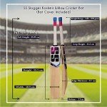 SS Slogger Kashmir Willow Cricket Bat + Cover