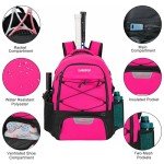 LARIPOP Tennis Backpack for 2 Rackets and Shoes