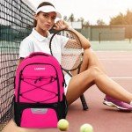 LARIPOP Tennis Backpack for 2 Rackets and Shoes