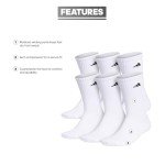adidas Men's Cushioned Crew Socks (6-Pair)