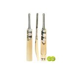 Kashmir Willow Cricket Bat with Practice Tennis Balls