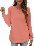 Trendy High Low Long Sleeve Tops for Women