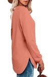 Trendy High Low Long Sleeve Tops for Women
