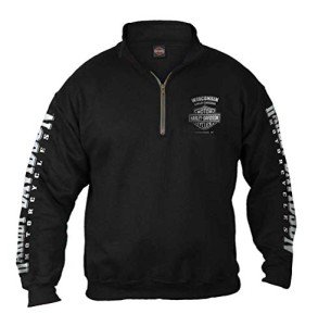 Harley-Davidson Men's Lightning Crest 1/4 Zip Sweatshirt