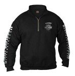 Harley-Davidson Men's Lightning Crest 1/4 Zip Sweatshirt