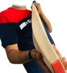 AnNafi® Plain Kashmiri Willow Cricket Bat Free MRF Genius Emboss Sticker | Premium Quality | Regular Size Short Handle | Full Size Cover, Pre- Fitted Toe Guard, Anti Scuff Sheet & Fiber Tape