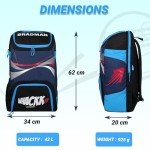 WHACKK Bradman Blue Navy Cricket Kit Bag, Blue, One Size, Bradman