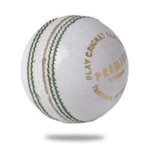 Cricnix Cricket Ball Premier White Leather 5.5oz (1-Pack) for Seniors Match