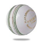 Cricnix Cricket Ball Premier White Leather 5.5oz (1-Pack) for Seniors Match