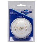 Cricnix Cricket Ball Premier White Leather 5.5oz (1-Pack) for Seniors Match
