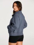 AUTOMET Womens Sweatshirts Half Zip Cropped Pullover Fleece Quarter Zipper Hoodies 2025 Fall Fashion Outfits Clothes GreyBlue Medium