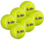 Bratla Heavy Tennis Cricket Ball 120-130g - Pack of 6 | Hard Tennis Balls for Softball Cricket Games