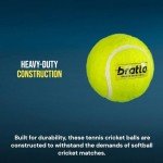 Bratla Heavy Tennis Cricket Ball 120-130g - Pack of 6 | Hard Tennis Balls for Softball Cricket Games