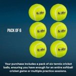 Bratla Heavy Tennis Cricket Ball 120-130g - Pack of 6 | Hard Tennis Balls for Softball Cricket Games