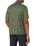Amazon Essentials Men's Golf Polo Shirt, Quick Dry, Short Sleeve, Olive Hibiscus Flower, X-Large