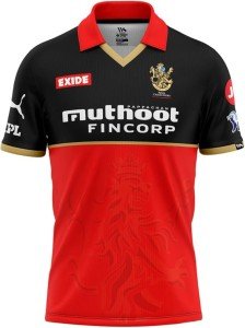 Whitedot Royal Challengers Bangalore 2021 Red IPL Cricket Fan Jersey - 100% Dryfit Polyester (RCB 2021 Red-3XL-48)