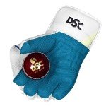 DSC Condor Glider Cricket Wicket Keeping Gloves | Color: White | Size: Mens | for Men & Boys | Material: PVC | Lightweight | Sweat Absorbing Wrist Grip