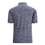 Alex Vando Mens Golf Shirt Moisture Wicking Quick-Dry Short Sleeve Casual Polo Shirts for Men,Navy-2,3XL