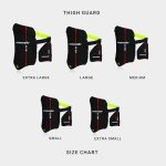 moonwalkr Cricket Thigh Guards 2.0 Lightweight Cricket Guard & Equipment Unisex Thigh Pads for Batter's Height (6'3"-6'6") Safeguarding Both Your Outer and Inner Thighs Black (X-Large, Left Hand).