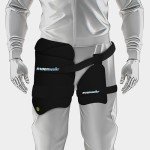 moonwalkr Cricket Thigh Guards 2.0 Lightweight Cricket Guard & Equipment Unisex Thigh Pads for Batter's Height (6'3"-6'6") Safeguarding Both Your Outer and Inner Thighs Black (X-Large, Left Hand).