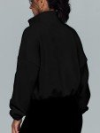 AUTOMET Womens Fleece Jackets Zip Up Oversized Sweatshirts Winter Clothes Long Sleeve Crop Sherpa Fall Outfits Fashion Black S