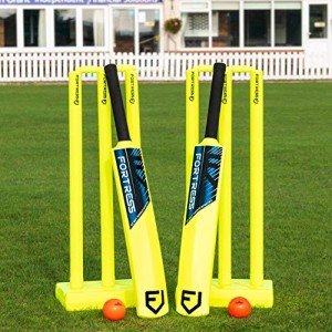 Net World Sports Backyard Cricket Sets | Kwik Cricket | Bats, Stumps, Bails, Balls and A Carry Bag [3 Sizes] (Senior (Full Size))