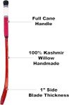 Cricket Bat 5 Star Tennis Tape Soft Ball Full Size Kashmir Willow Handmade Full Black New Srilankan Style Adult (Srilankan)