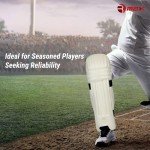 RMAX Cricket Batting Legguard Pad Full Size, White