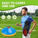 Ashsajkd(Set of 25 - Agility Soccer Cones with Carry Bag and for ， Football Cones for TrainingFootball, Basketball, Coaching, Agility Cones for Indoor and Outdoor Games (E-25 Pack Multicolor)