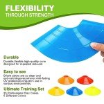 Ashsajkd(Set of 25 - Agility Soccer Cones with Carry Bag and for ， Football Cones for TrainingFootball, Basketball, Coaching, Agility Cones for Indoor and Outdoor Games (E-25 Pack Multicolor)