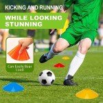 Ashsajkd(Set of 25 - Agility Soccer Cones with Carry Bag and for ， Football Cones for TrainingFootball, Basketball, Coaching, Agility Cones for Indoor and Outdoor Games (E-25 Pack Multicolor)
