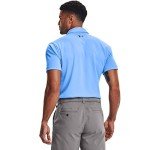 Under Armour Men's Tech Golf Polo , Carolina Blue (475)/Pitch Gray, Large